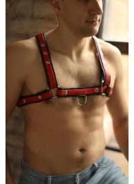 Черно-красная мужская портупея Black-Red - БДСМ Арсенал - купить с доставкой в Вологде
