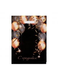 Пакет с вырубной ручкой и принтом в виде шариков (30х40 см) - Сима-Ленд - купить с доставкой в Вологде