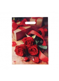 Пакет с принтом в виде роз (31х40 см) - Сима-Ленд - купить с доставкой в Вологде