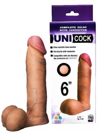 Насадка для страпона фаллической формы UNICOCK 6  - 18 см. - LOVETOY (А-Полимер) - купить с доставкой в Вологде