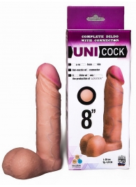 Фаллическая насадка для страпона UNICOCK 8  - 20 см. - LOVETOY (А-Полимер) - купить с доставкой в Вологде