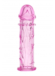 Розовая насадка фаллической формы - 12,5 см. - A-toys - в Вологде купить с доставкой