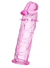 Розовая насадка фаллической формы - 12,5 см. - A-toys - в Вологде купить с доставкой