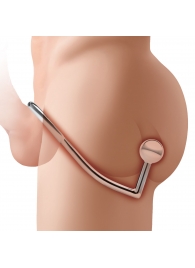 Кольцо на пенис с анальным стимулятором Stainless Steel Anal Hook   Cock Ring - BlueLine - в Вологде купить с доставкой