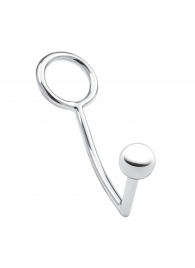 Кольцо на пенис с анальным стимулятором Stainless Steel Anal Hook   Cock Ring - BlueLine - в Вологде купить с доставкой