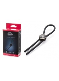 Тёмно-серое эрекционное кольцо с зажимом Again and Again Adjustable Cock Ring - Fifty Shades of Grey - в Вологде купить с доставкой