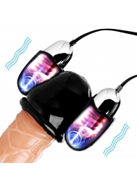 Черная стимулирующая насадка для головки полового члена Multi Speed Vibrating Penis Head Teaser - XR Brands - в Вологде купить с доставкой