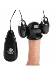 Черная стимулирующая насадка для головки полового члена Multi Speed Vibrating Penis Head Teaser - XR Brands - в Вологде купить с доставкой