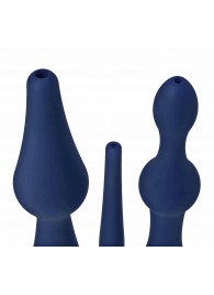 Набор из 3 универсальных насадок для анального душа Universal 3 Piece Silicone Enema Attachment Set - XR Brands - купить с доставкой в Вологде