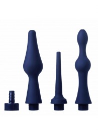 Набор из 3 универсальных насадок для анального душа Universal 3 Piece Silicone Enema Attachment Set - XR Brands - купить с доставкой в Вологде