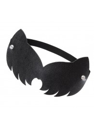Черная закрытая кожаная маска с ушками кошки - Pecado - купить с доставкой в Вологде