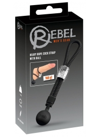 Черное эрекционное лассо с шариком-утяжелителем Heavy Rope - Orion - в Вологде купить с доставкой