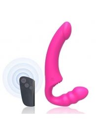 Розовый безремневой страпон Straples Strap-On Dildo - Erokay - купить с доставкой в Вологде