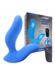 Синий вибромассажер простаты 3,5’’ Remote Control Curve P-spot Massager - 12 см. - Erokay - в Вологде купить с доставкой