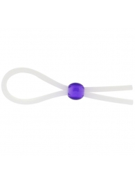 Прозрачное лассо с фиолетовой бусиной SILICONE COCK RING WITH BEAD LAVENDER - NMC - в Вологде купить с доставкой