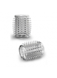 Прозрачная насадка с шипами STAY HARD COCK SLEEVE 01 CLEAR - Blush Novelties - в Вологде купить с доставкой