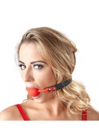 Силиконовый кляп-шар на чёрных ремешках Red Gag silicone - Orion - купить с доставкой в Вологде