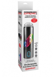 Перезаряжаемый мастурбатор-ротик Extreme Toyz Rechargeable Roto-Bator Mouth - Pipedream - в Вологде купить с доставкой