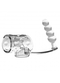 Прозрачная насадка на пенис и мошонку с анальным стимулятором Rilley - Baile - в Вологде купить с доставкой