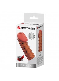 Телесная открытая насадка на пенис с бугорками - 19,8 см. - Baile - в Вологде купить с доставкой