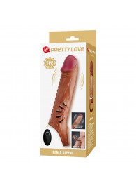 Коричневая вибронасадка с подхватом мошонки и пультом ДУ - Baile - в Вологде купить с доставкой