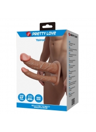 Реалистичная полая насадка на член для двойного проникновения Yairon - 17,5 см. - Baile - купить с доставкой в Вологде