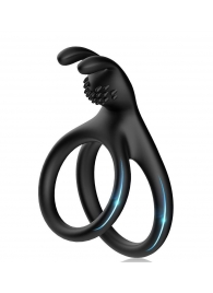 Черное эрекционное кольцо с подхватом мошонки - Boys of Toys - в Вологде купить с доставкой