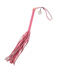 Розовая кожаная плеть - 50 см. - Pecado - купить с доставкой в Вологде