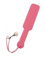 Розовый кожаный пэддл - 37 см. - Pecado - купить с доставкой в Вологде