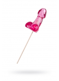 Розовый леденец в форме члена со вкусом айриш крим - 80 гр. - Sosuчki - купить с доставкой в Вологде