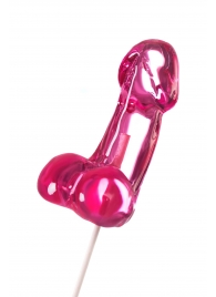 Розовый леденец в форме члена со вкусом айриш крим - 80 гр. - Sosuчki - купить с доставкой в Вологде