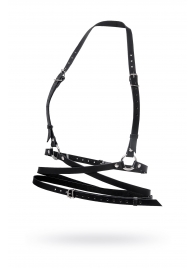 Черная кожаная портупея «Осанка» - Pecado - купить с доставкой в Вологде