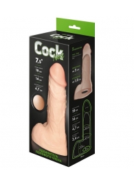 Телесный фаллоудлинитель с мошонкой Cock Next - 19 см. - LOVETOY (А-Полимер) - в Вологде купить с доставкой