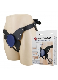 Синие трусики харнесс с платформой Caludio II - Baile - купить с доставкой в Вологде