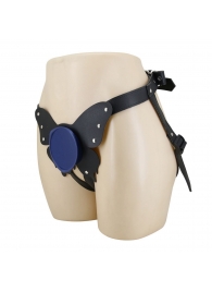 Синие трусики харнесс с платформой Caludio II - Baile - купить с доставкой в Вологде