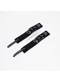 Черные кожаные оковы Sex - Crazy Handmade - купить с доставкой в Вологде