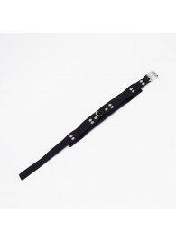 Черный ошейник из высококачественной натуральной кожи - Crazy Handmade - купить с доставкой в Вологде