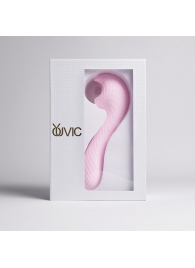 Розовый вибромассажёр с деликатными токами - Youvic - купить с доставкой в Вологде