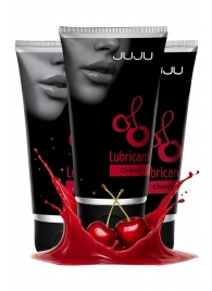 Набор из 3 съедобных лубрикантов JUJU со вкусом вишни - JuJu - купить с доставкой в Вологде