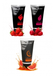 Набор из 3 съедобных лубрикантов JUJU (клубника, малина, грейпфрут) - JuJu - купить с доставкой в Вологде