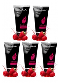Набор из 5 съедобных лубрикантов JUJU со вкусом малины - JuJu - купить с доставкой в Вологде