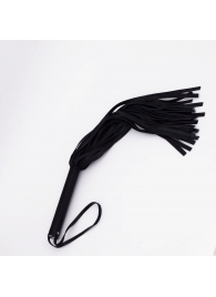 Черный кожаный флоггер - 45 см. - Crazy Handmade - купить с доставкой в Вологде