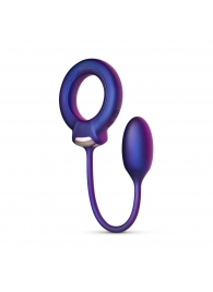 Фиолетовое эрекционное виброкольцо с анальным шариком Eclipse - ONE DC B.V. - в Вологде купить с доставкой