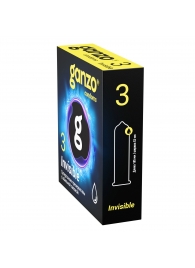 Супертонкие презервативы Ganzo Invisible - 3 шт. - Ganzo - купить с доставкой в Вологде