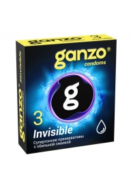 Супертонкие презервативы Ganzo Invisible - 3 шт. - Ganzo - купить с доставкой в Вологде