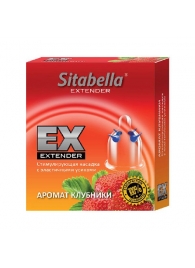 Стимулирующая насадка Sitabella Extender  Клубника - Sitabella - купить с доставкой в Вологде