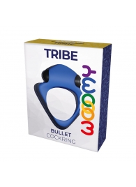 Синее эрекционное кольцо Wooomy Tribeс с вибрацией - Adrien Lastic - в Вологде купить с доставкой