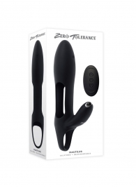Черная насадка на пенис с вибрацией Nautilus - Zero Tolerance - в Вологде купить с доставкой