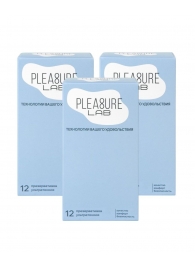 Набор из 3 упаковок ультратонких презервативов Pleasure Lab (по 12 шт.) - Pleasure Lab - купить с доставкой в Вологде
