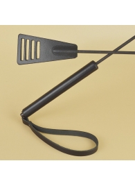 Черный кожаный стек «Сириус» - 60 см. - Sitabella - купить с доставкой в Вологде